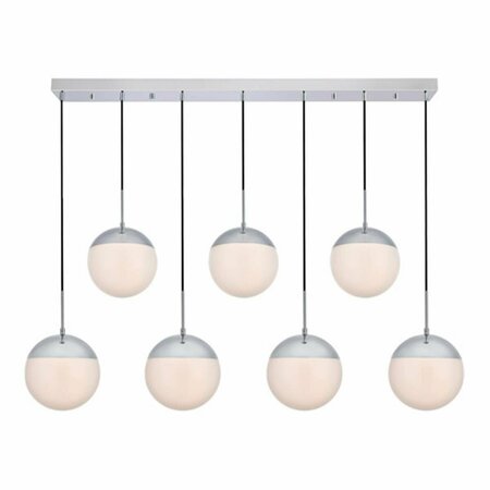 CLING Eclipse 7 Lights Pendant Ceiling Light with Frosted White Glass Chrome CL2952160